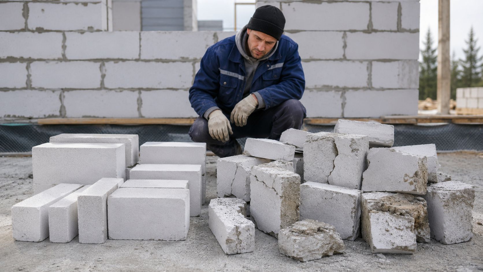 Почему часть остатков газоблока лучше не использовать вообще